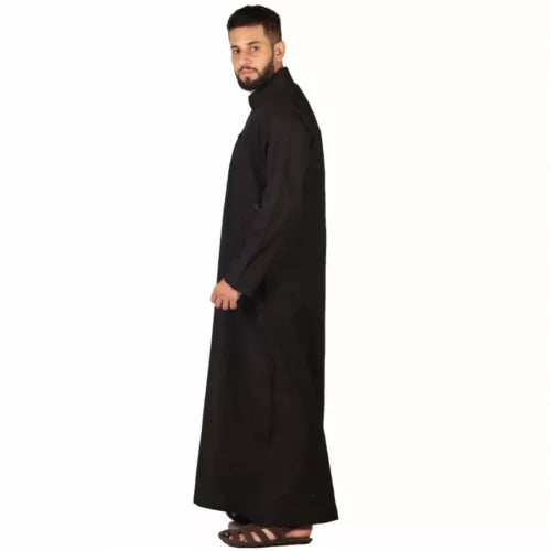 Saudi Style Jubba Black Jubba